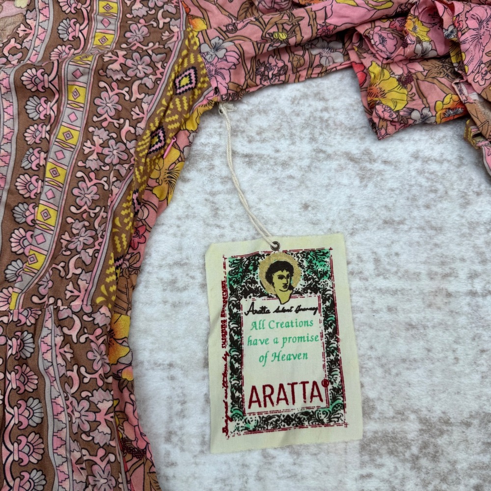 Aratta Silent Journey Floral Maxi Dress Size XS NWOT Boho Gypsy Hippie Whimsy - Picture 7 of 14